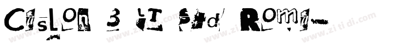 Caslon 3 LT Std Roma字体转换
